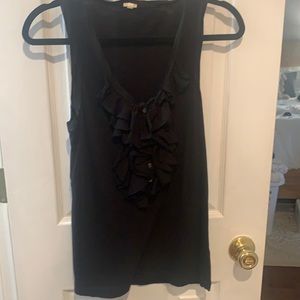 Sleeveless cotton ruffle top